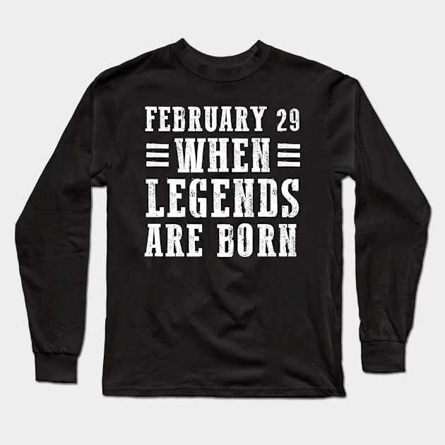 February 29 Birthday For Men & Women Cool leap year Long Sleeve T-Shirt by deafcrafts